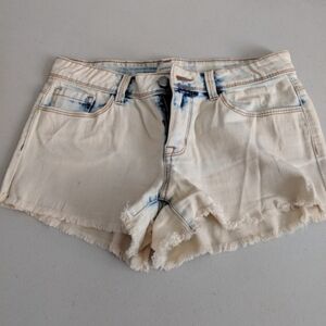 Women's Girls Acid Stone Wash Denim Lightweight Shorts Festival Party Pool Beach